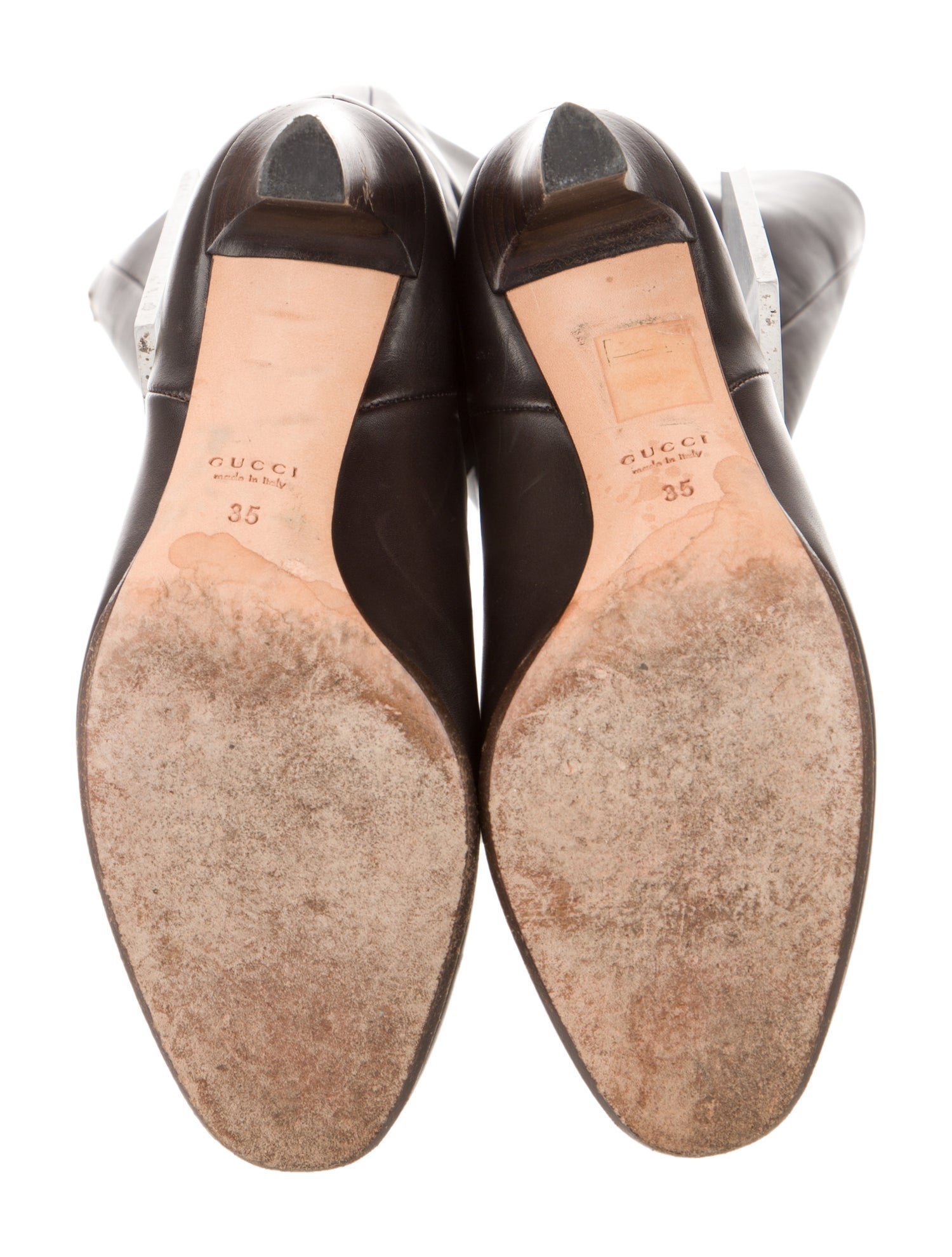 Gucci Interlocking G Logo Leather Boots